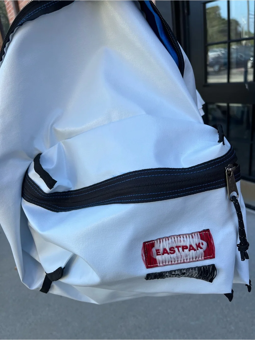 Maison Margiela x Eastpak Collab Logo Backpack Blue MM6 Reversible